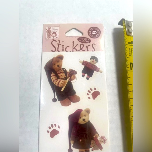 RARE Vintage VHTF Boyds Bears Mini Bears 2 Sticker Sheet - Picture 2 of 4